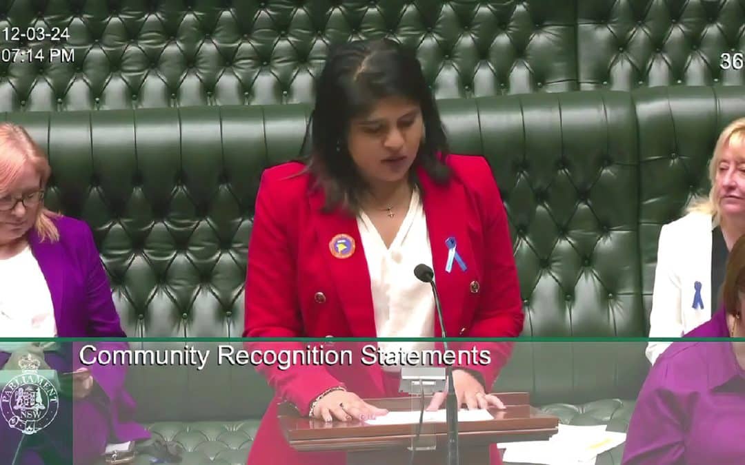 PWPBN Community Recognition Statement – Charishma Kaliyanda MP
